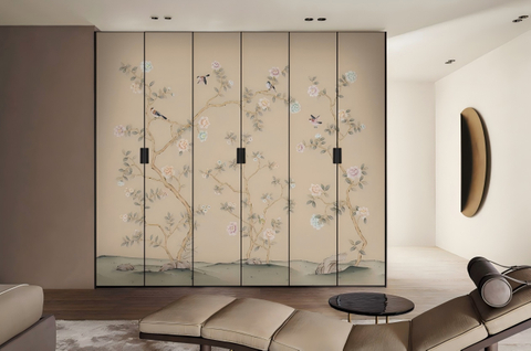 HAEDM Chinese Style Silk Fabric Wall Fabric
