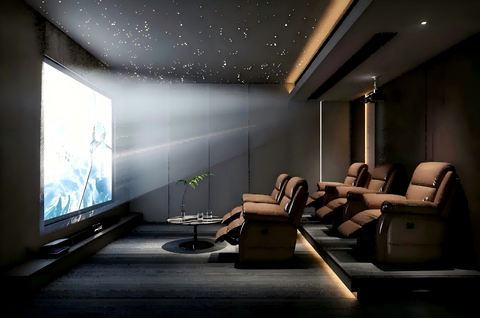 Private Home Media Room Wall System