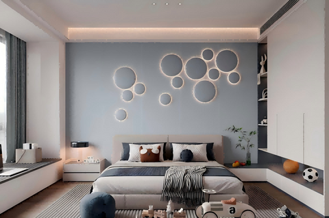 HAEDM Lighting Solid Color Leather Children‘s Room