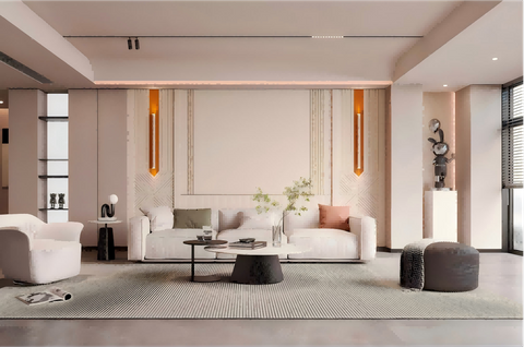 HAEDM Grille Lighting Accent color contrasts Wall Veneer