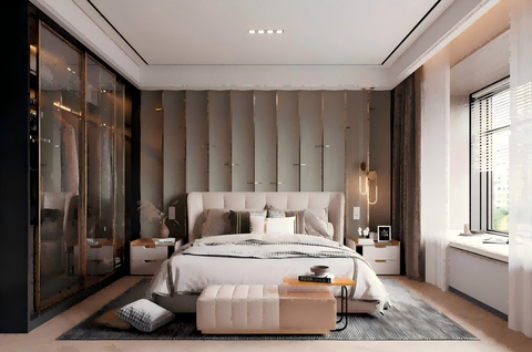 HAEDM Rolled Edge Metal Shaped Modern Style Background Wall