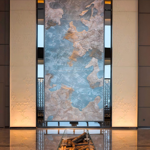 HAEDM Leather Fine Carving Extra-Tall Commercial Space Wall