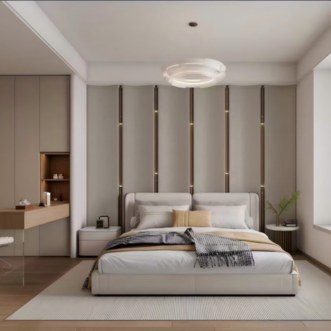 HAEDM Rolled Edge Lighting Bedroom Feature Wall