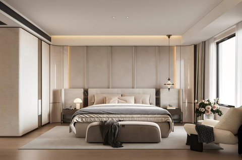 HAEDM Italian light luxury feature Headboard Upholstery 